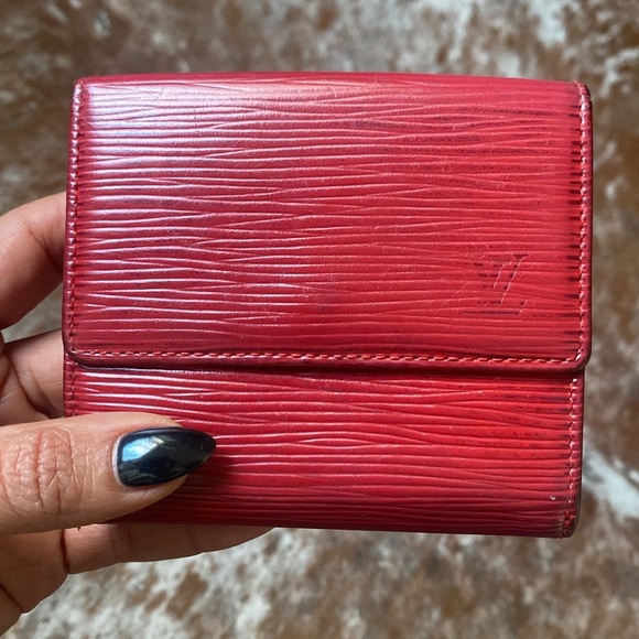 LOUIS VUITTON Epi red Portefeuille Elise Compact - Picture 11 of 11
